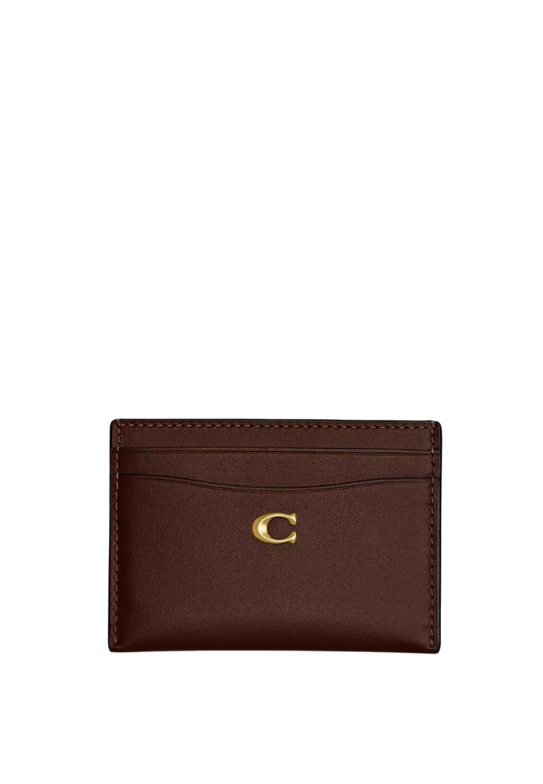 ( PREORDER ) Coach Essential Card Case In Brass Maple CM435