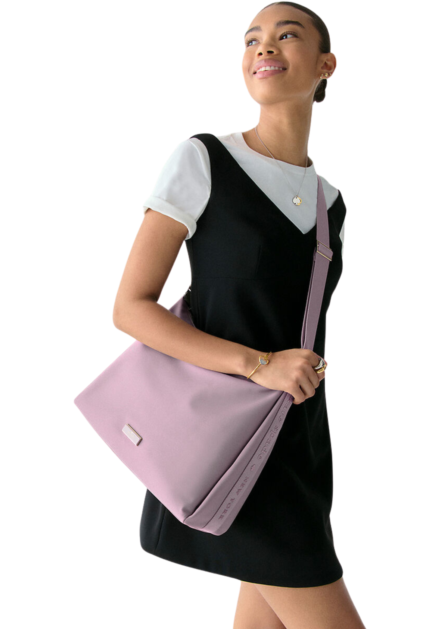 Kate Spade Carter Nylon Large Convertible Crossbody Bag In Lavender Smoke KL963