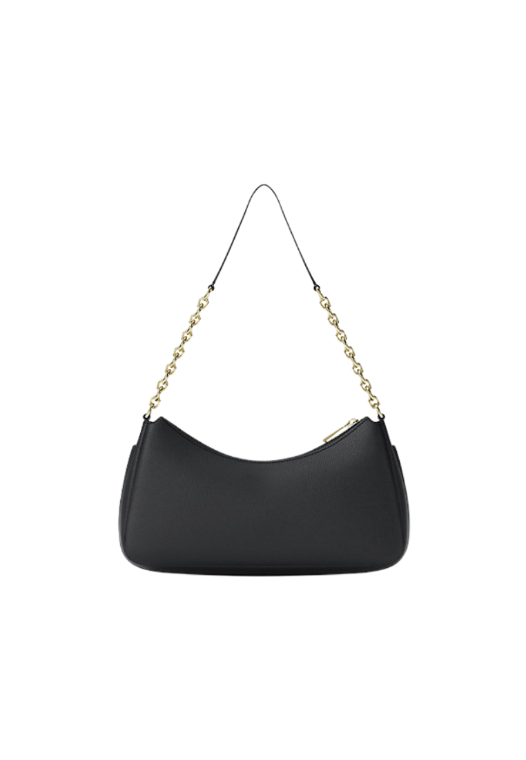 ( PREORDER ) Michael Kors Nolita Medium Pebbled Leather Chain Pochette In Black 32R6GY5W8L