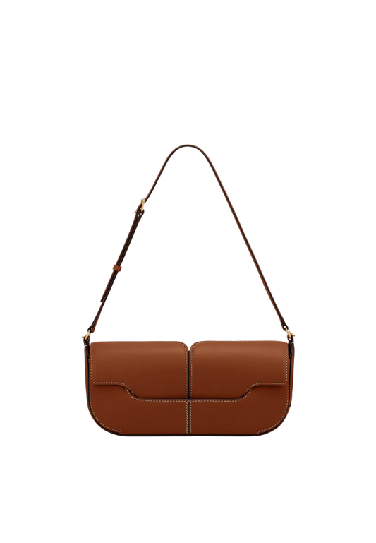 ( PREORDER ) Polene Osmo Shoulder Bag In Smooth Cognac