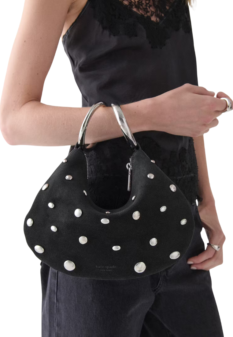 ( PREORDER ) Kate Spade The Studded Bangle Bag In Black KN799