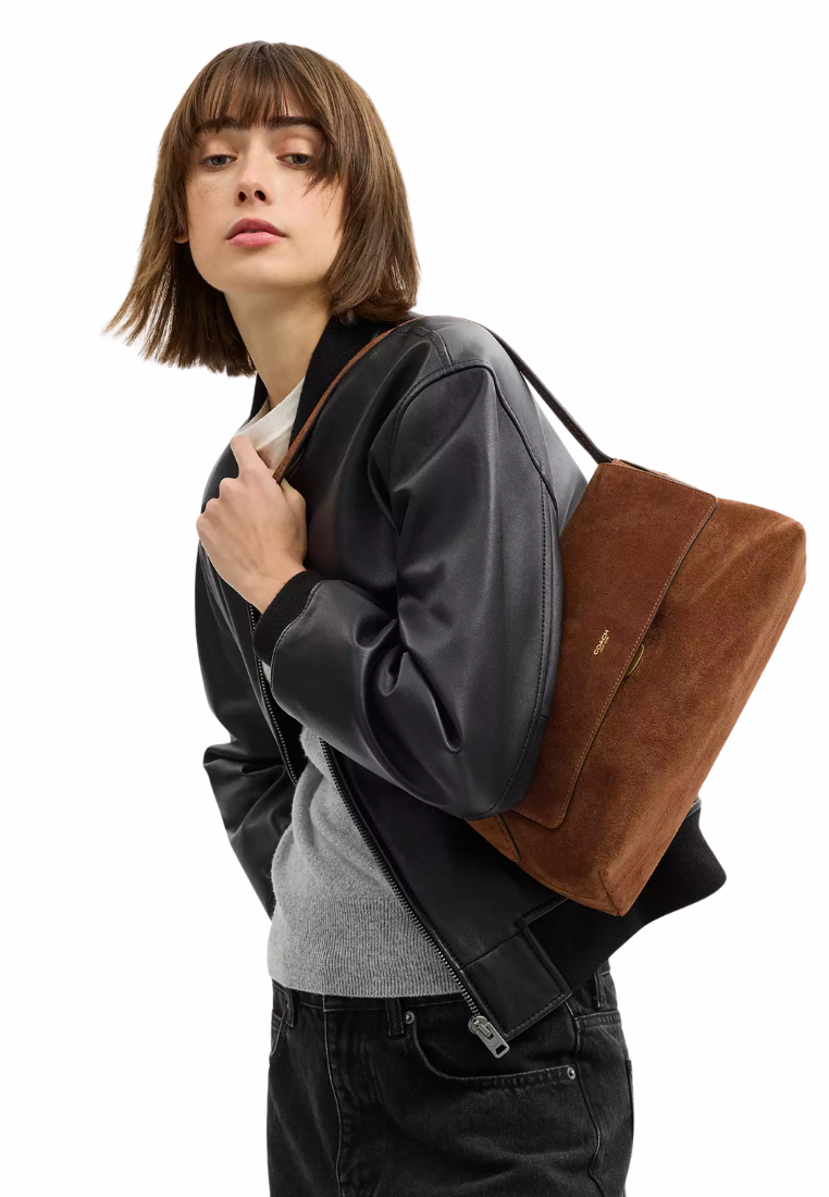 ( PREORDER ) Coach Chelsea 30 Shoulder Bag In Warm Brown CDS59