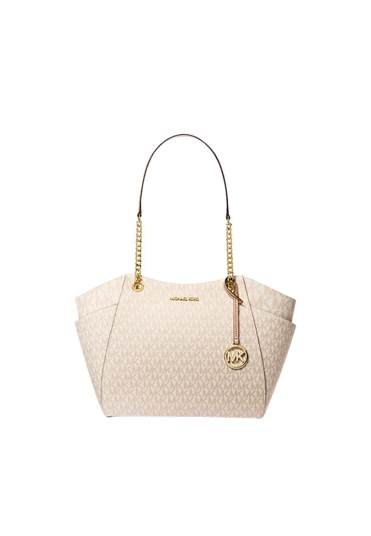Michael Kors Jet Set Large Logo Shoulder Bag In Rose Gold 35F4GTVE3M
