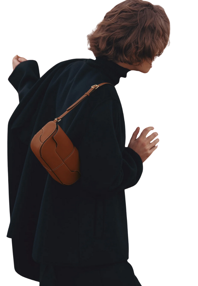 ( PREORDER ) Polene Osmo Shoulder Bag In Smooth Cognac
