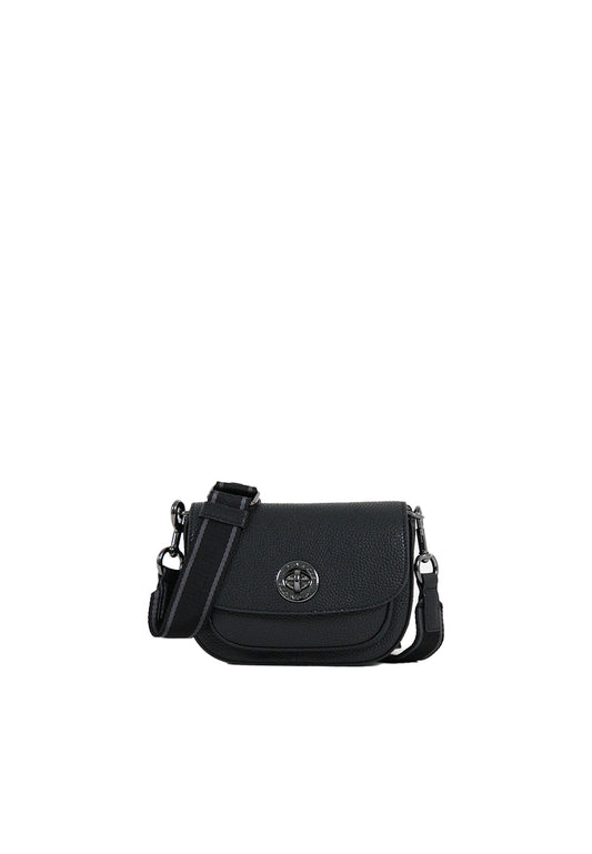 Marc Jacobs Turnlock Logo Mini Crossbody Bag In Black 4P4HMS007H01