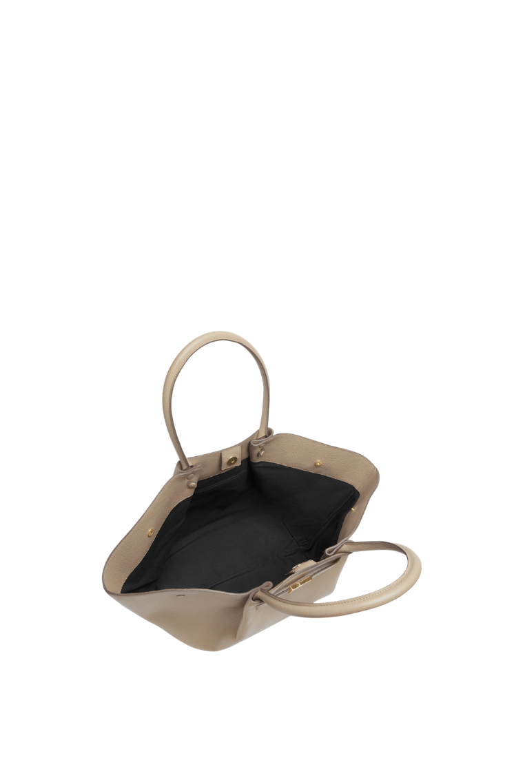 ( PREORDER ) Demellier The New York Shoulder Bag In Light Taupe DE006
