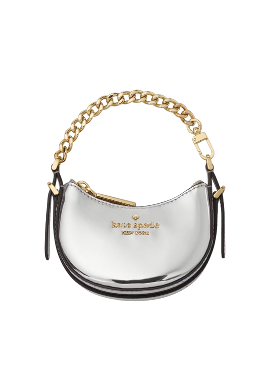 ( PREORDER ) Kate Spade Nova Micro Bag Charm In Silver KM593