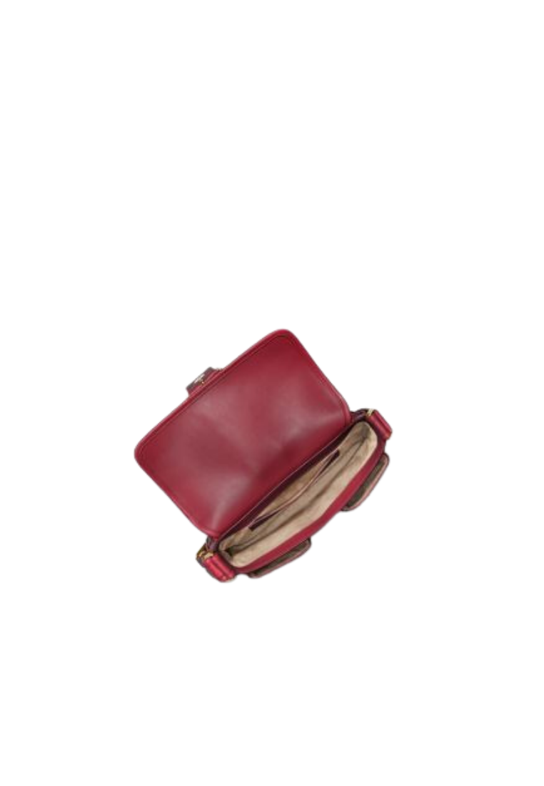 ( PREORDER ) Michael Kors Colby Shoulder Bag Medium Leather Shoulder Bag In Deep Red 30S4GBAL2L