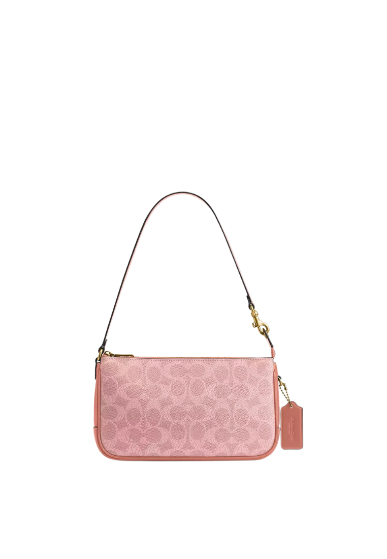 Coach Plaza Bag 22 Shoulder Bag In Signature Canvas In Melon Pink CCC42