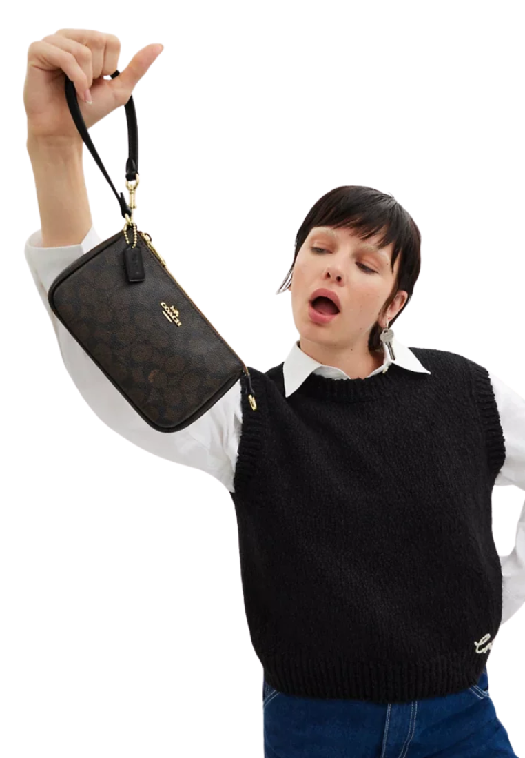 Coach Nolita 19 Shoulder Bag Signature Canvas In Walnut Black CW426