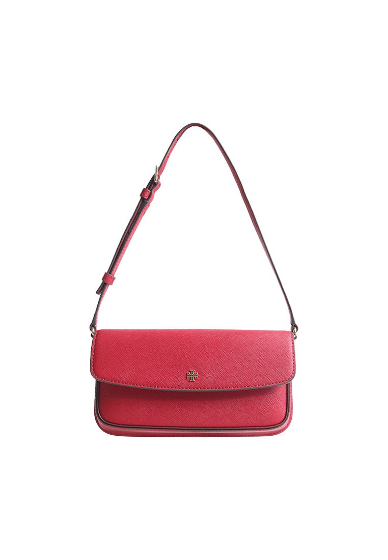 Tory Burch Emerson Flap Shoulder Bag In Bartlett Red 177035