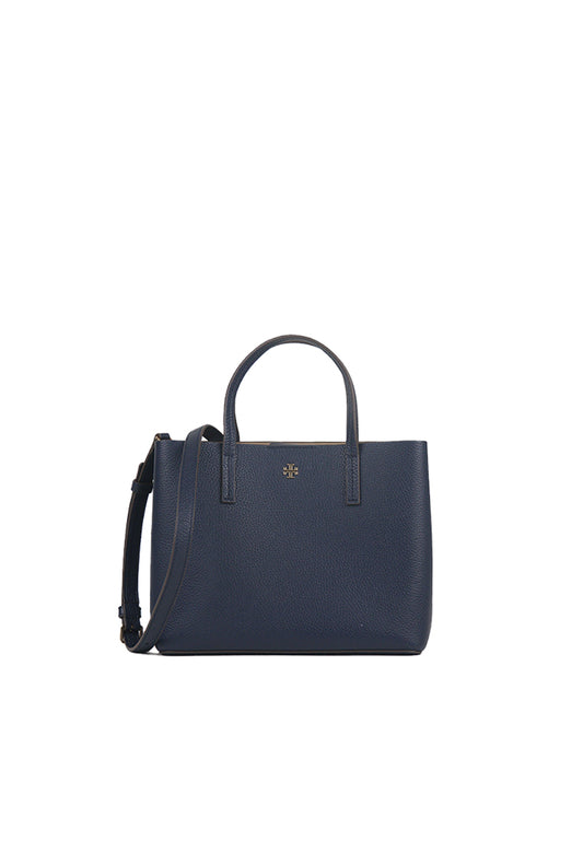 Tory Burch Blake Small Tote Bag In Tory Navy/Almond Flour 85985