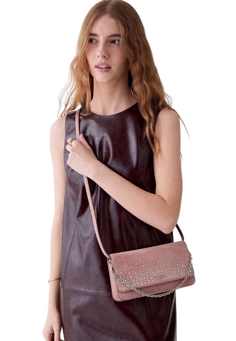 Kate Spade Ivy Studded Crossbody Bag In Dusk Rose KP316