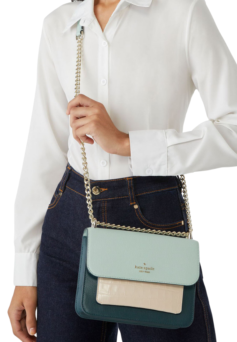 Kate Spade Remi K9445 Flap Chain Crossbody In Peacock Sapphire