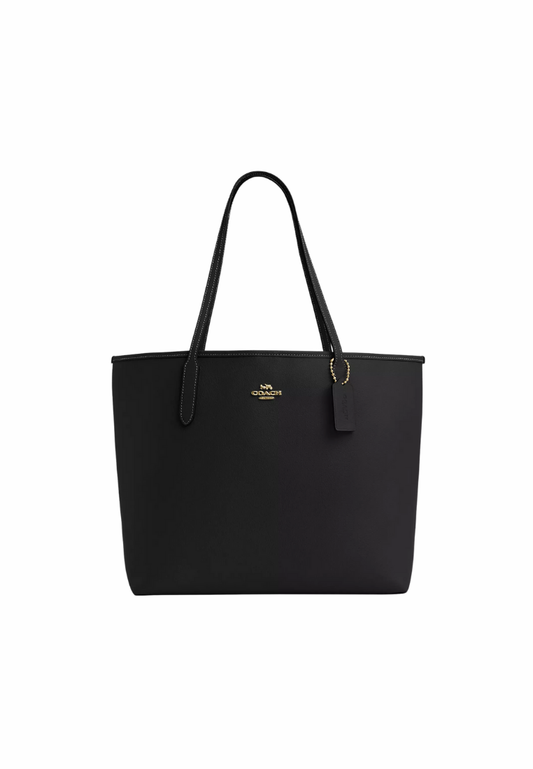 ( PREORDER ) Coach City Tote Bag In Gold Black CR111