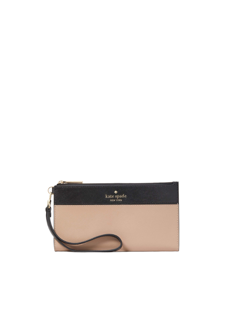 Kate Spade Madison Double Zip Wristlet In Toasted Hazelnut Multi KC507