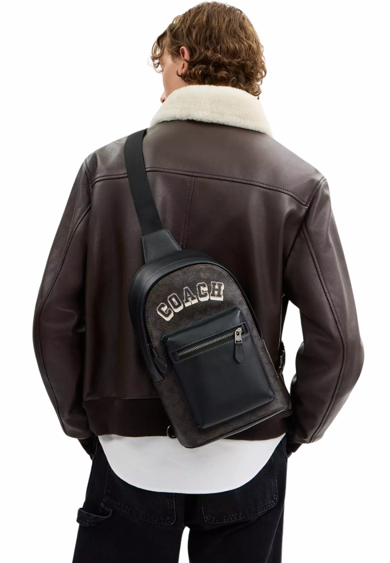 Coach West Pack Crossbody Bag In Walnut Multi CCF64