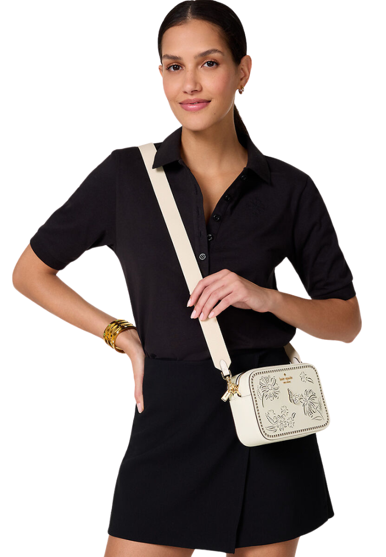 Kate Spade Madison Perforated Camera Bag In Meringue KK958