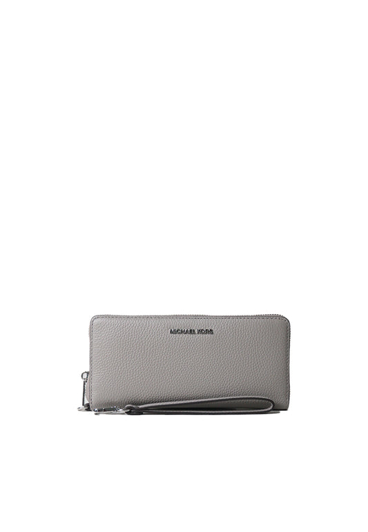 Michael Kors Large Continental Wallet Grained Leather In Pearl Grey 35F7STVE7L