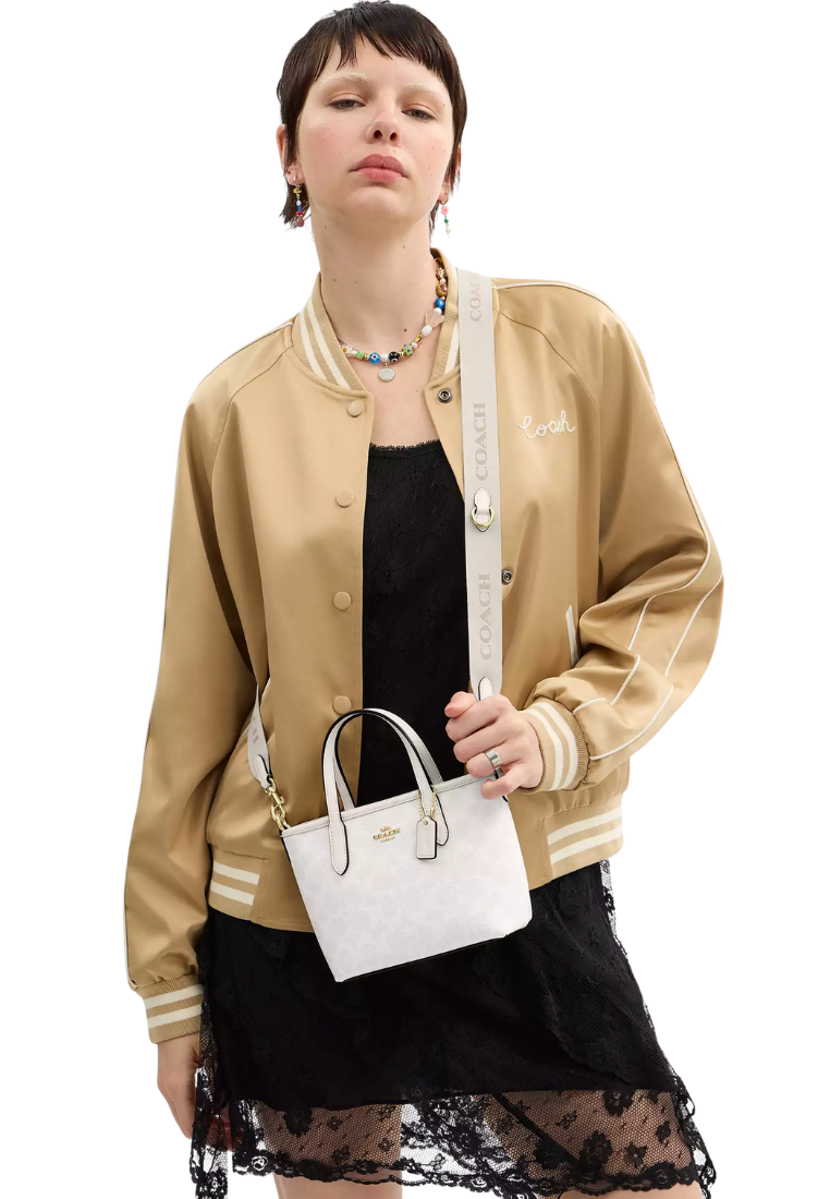 ( PREORDER ) Coach City Mini Tote Bag In White Chalk CW032