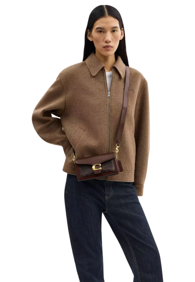 Coach Tabby Shoulder Bag 20 In Signature Canvas In Brass Maple CY200