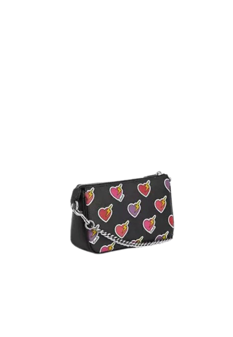 Coach Nolita 19 Shoulder Bag With Heart Bolt Print In Black Multi CW452