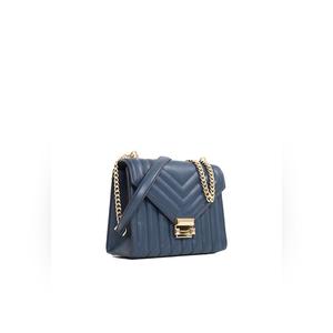 Michael Kors Whitney Medium Quilted Leather Convertible Shoulder Bag In Navy 35R4GWHL6U