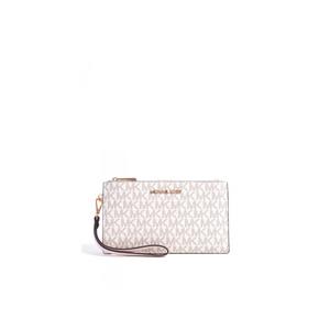 Michael Kors Jet Set Travel 35F8GTVW0B Large Double Zip Wristlet In Powder Blush Multi