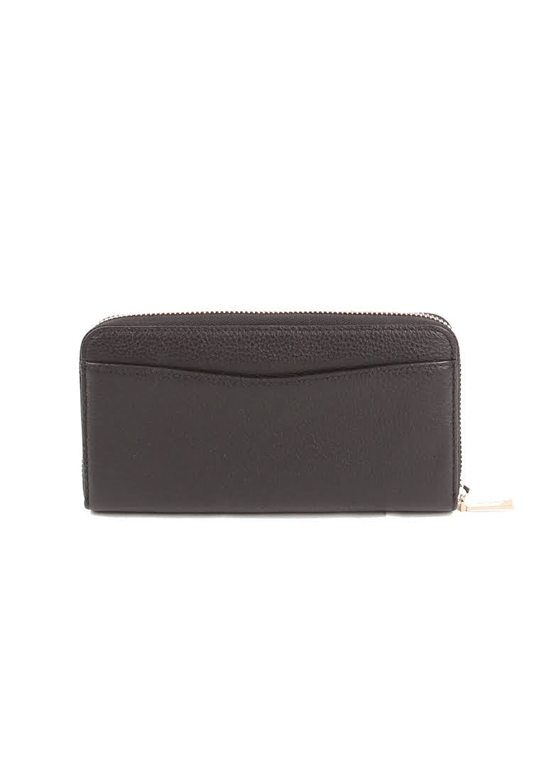 Kate Spade Large Leila WLR00392 Pebble Leather Continental Wallet In Black