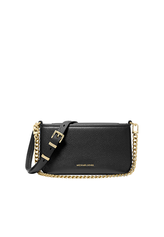 ( PREORDER ) Michael Kors Bryant Small Pebbled Leather Convertible Pochette In Black 32S5GYTU1L