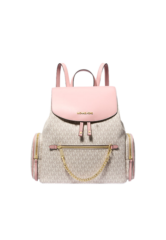 ( PREORDER ) Michael Kors Jet Set Large Logo Backpack In Powder Blush Multi 35T1GTTB3B