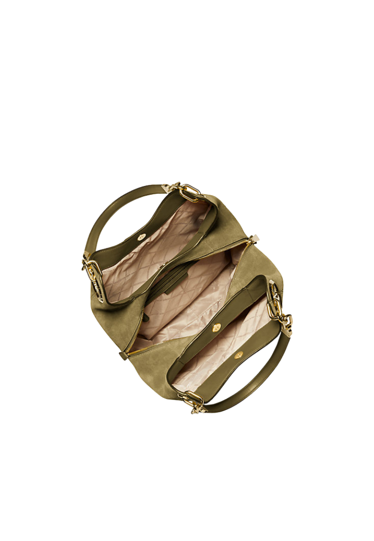( PREORDER ) Michael Kors Lillie Large Suede Shoulder bag In Pistachio 30F3G0LE3S