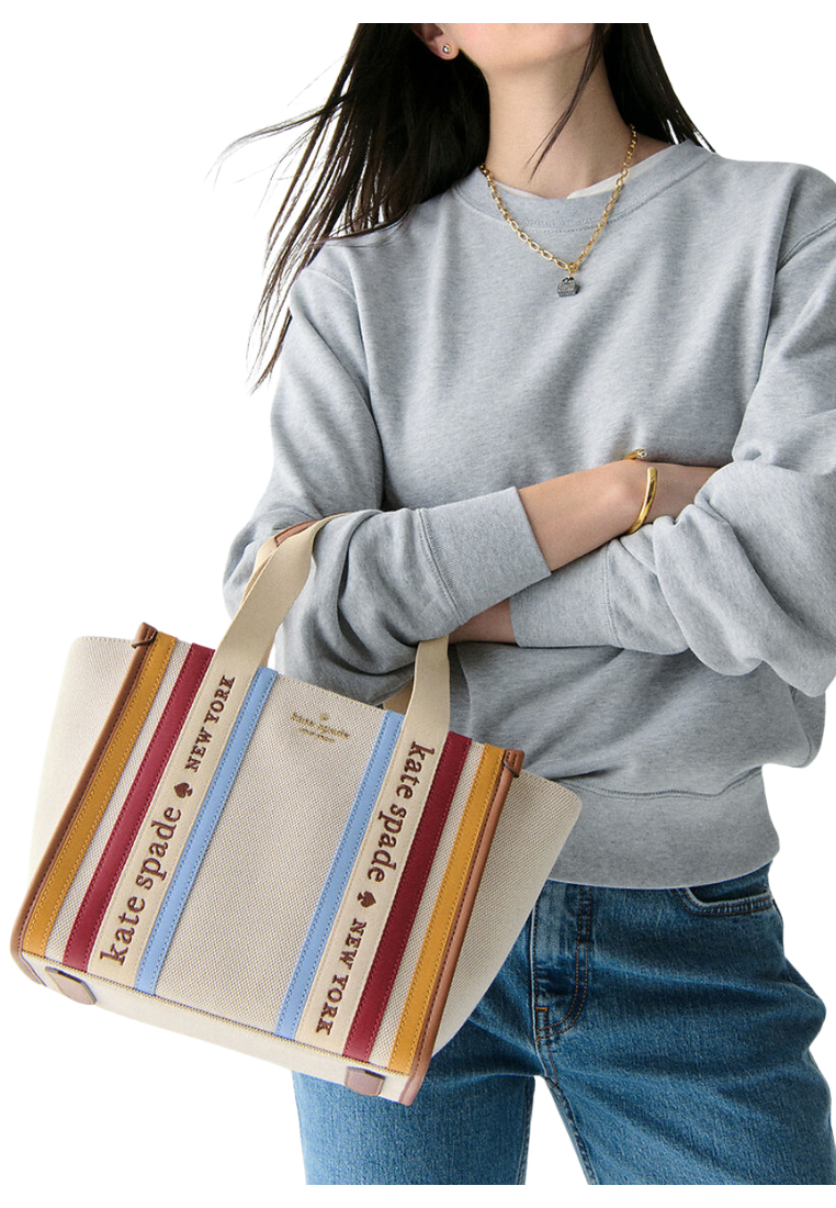 ( PREORDER ) Kate Spade Kip Stripe Small Tote Bag In Multi KL843