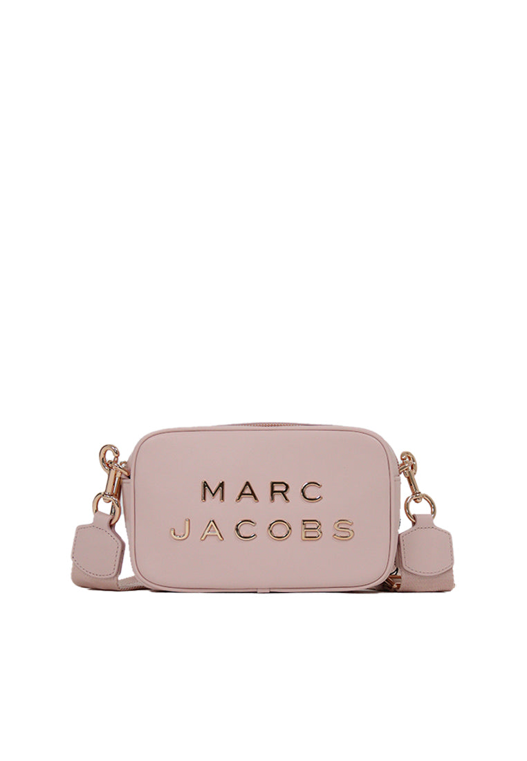 Marc Jacobs The Flash Camera Bag Logo Metal Embossed In Peach Whip H107L01SP22