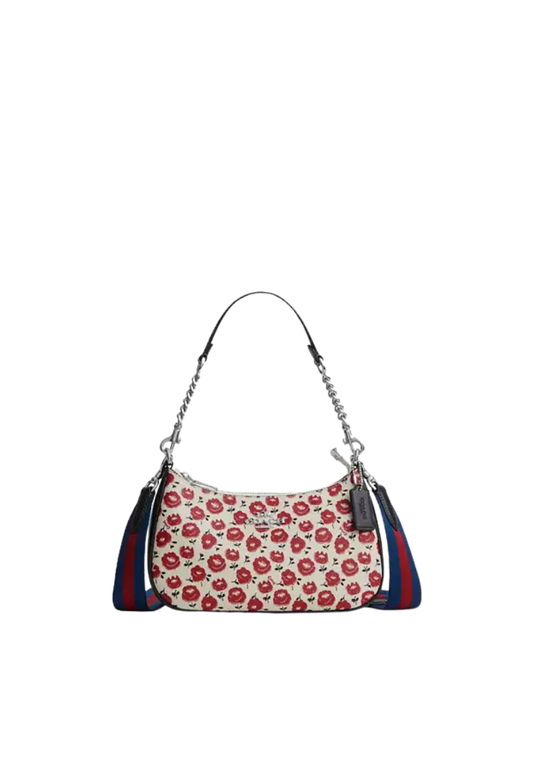 ( PREORDER ) Coach Teri With Floral Print Shoulder Bag In Black Multi CBI49