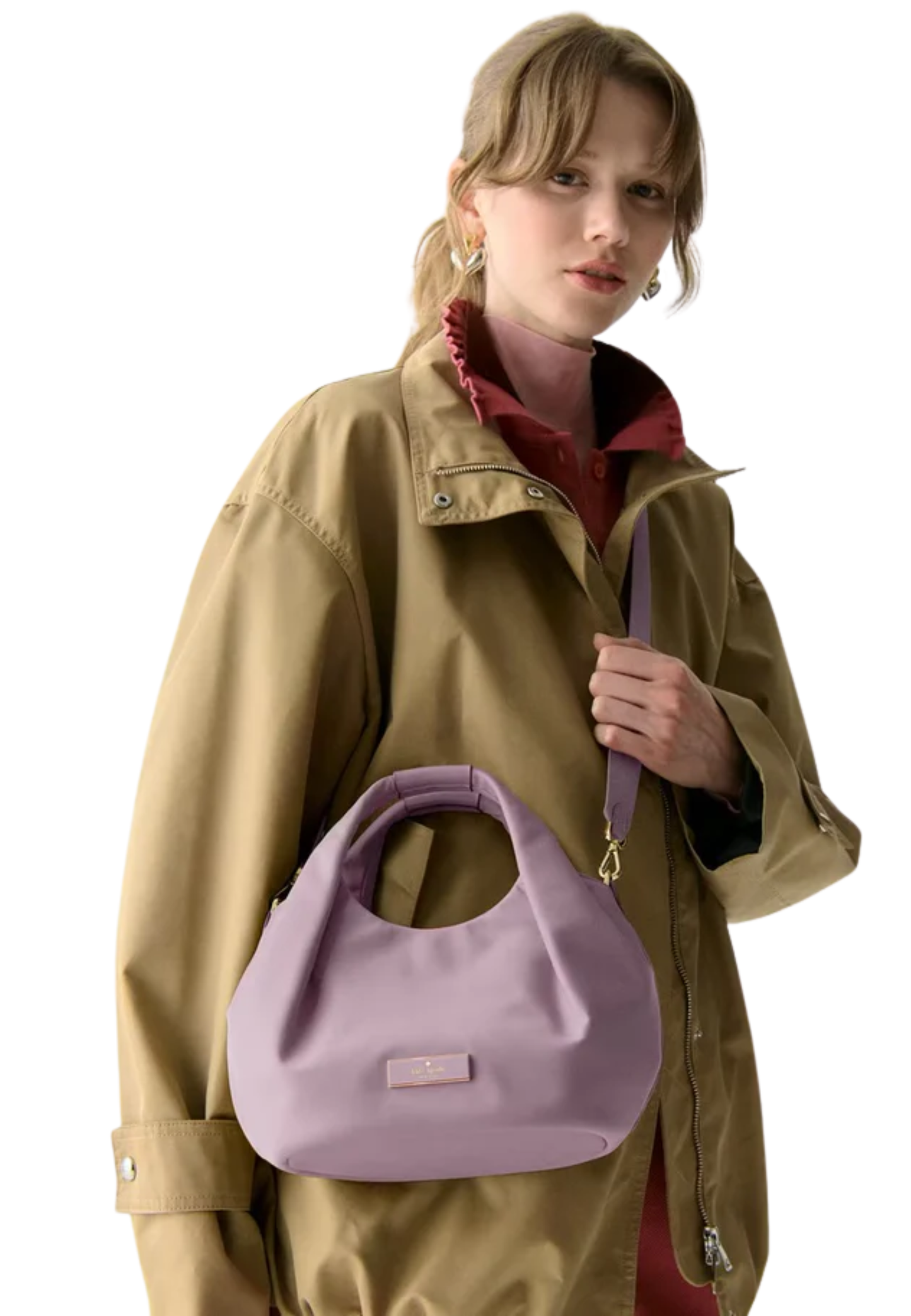 Kate Spade Carter Nylon Small Crossbody Bag In Lavender Smoke KL965