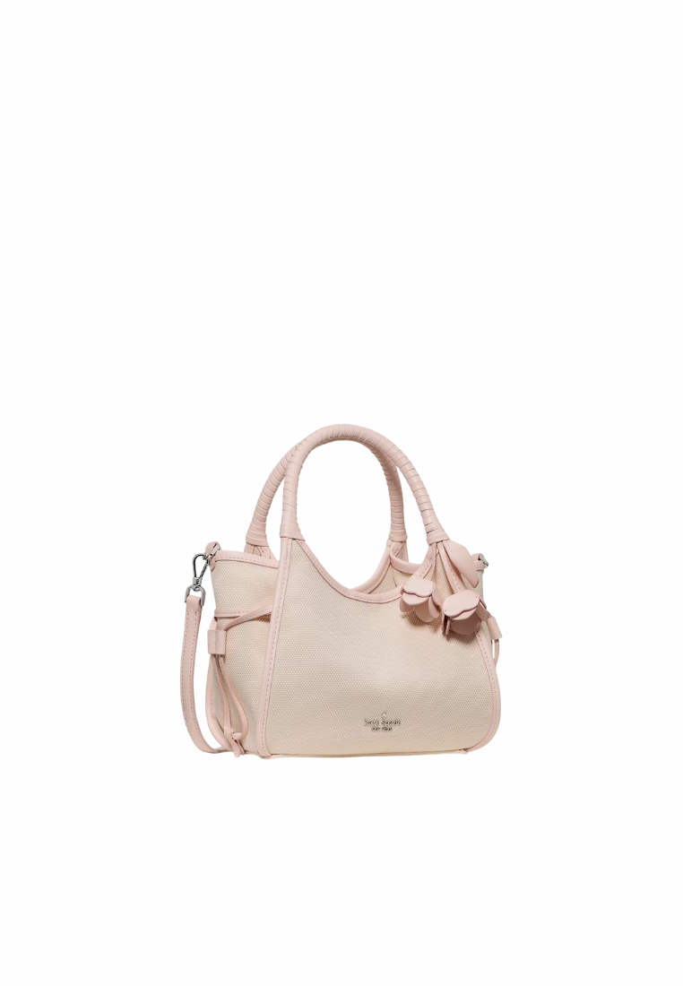 Kate Spade Stash Top handle Canvas Floral Small In Pearl Pink KN646