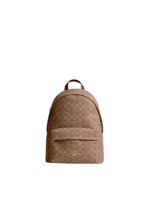 Coach Taylor Backpack In Signature Canvas In Tan Brown CDW76