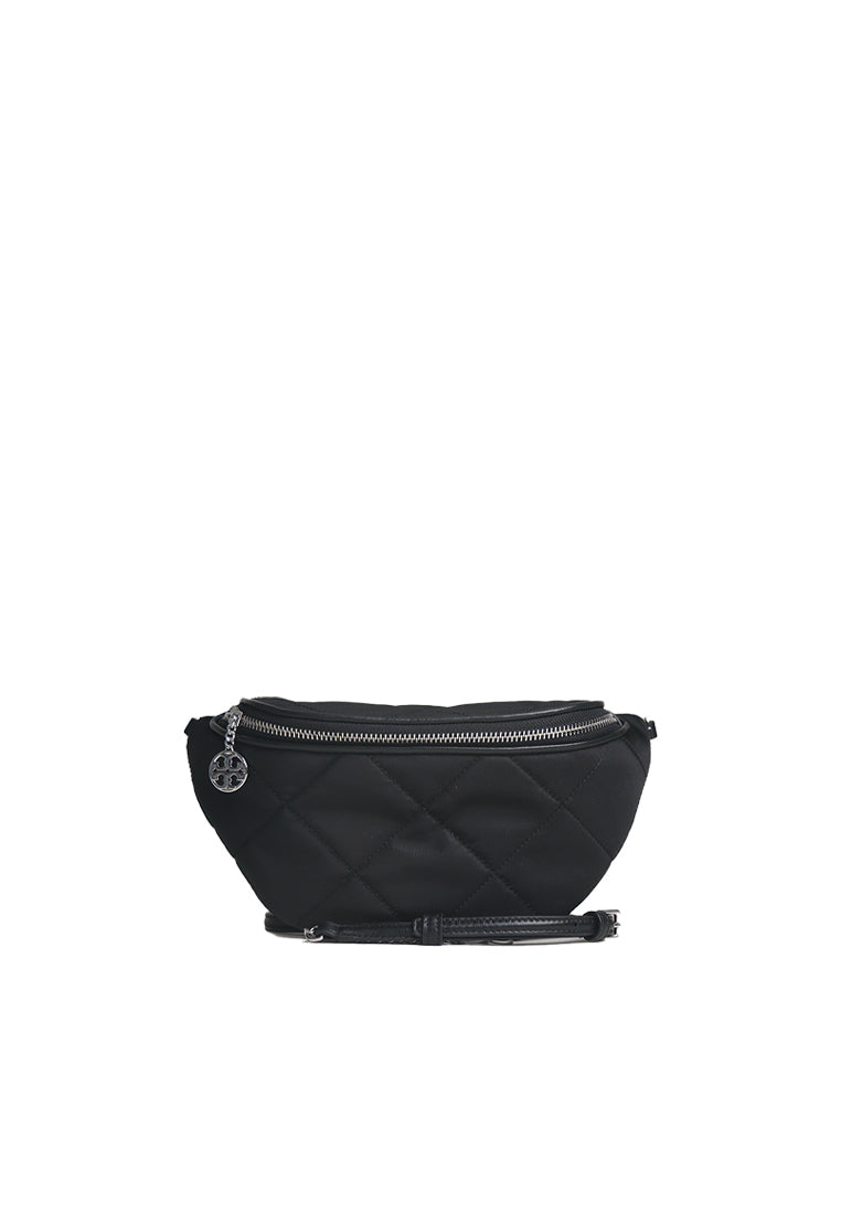 Tory Burch Willa Quilted Nylon Belt Bag In Black 165923