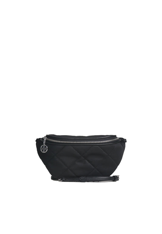 Tory Burch Willa Quilted Nylon Belt Bag In Black 165923