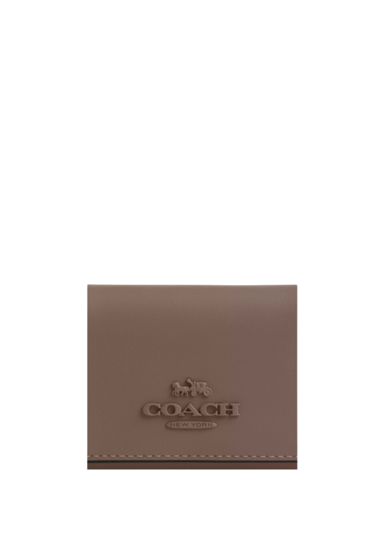 Coach Micro Wallet Trifold In Dark Stone CP260
