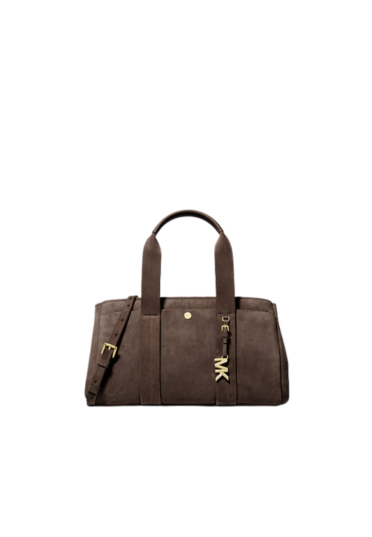 ( PREORDER ) Michael Kors Romee Small Suede Handbag In Chocolate 30F5G1ZS1S