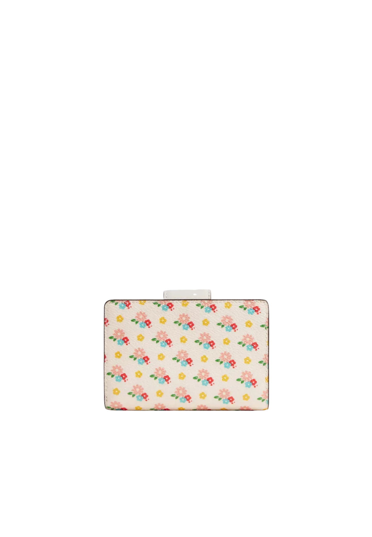 Coach Medium Corner Zip Wallet With Floral Print In Chalk Multi CFA17