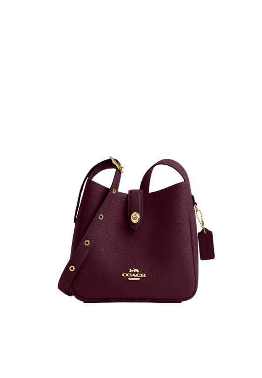 ( PREORDER ) Coach Hadley Mini Crossbody Bag In Dark Wine CAL60