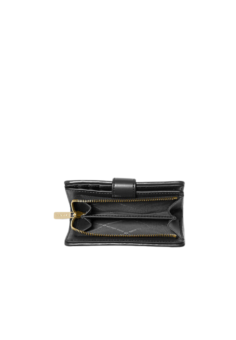 ( PREORDER ) Michael Kors Jet Set Medium Woven Wallet In Black 35R6GTVF6Y