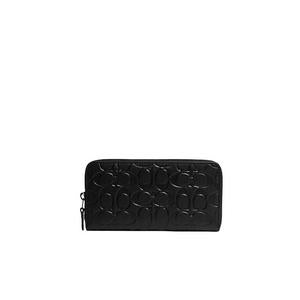 Coach Accordion CE551 Wallet In Signature Leather In Black