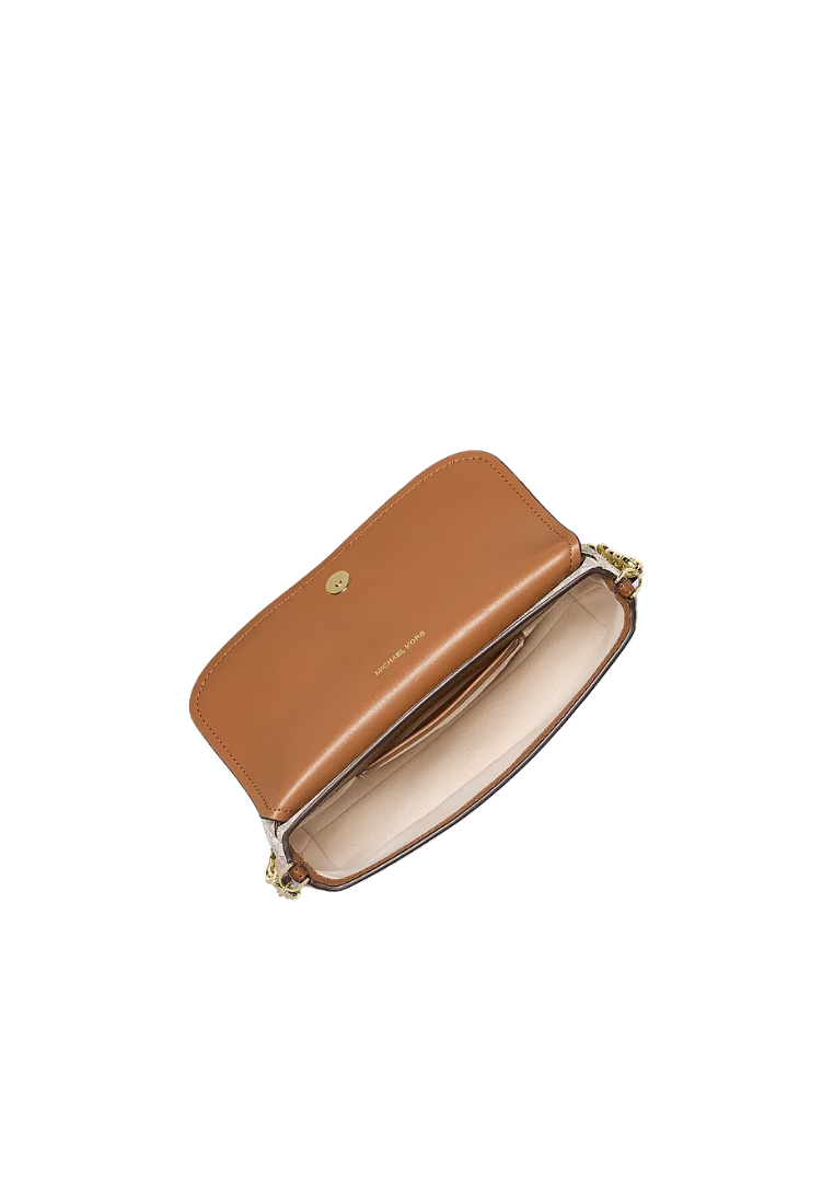 ( PREORDER ) Michael Kors Nolita Small Signature Logo Crossbody bag In Vanilla/Acorn 32S6GY5C5B