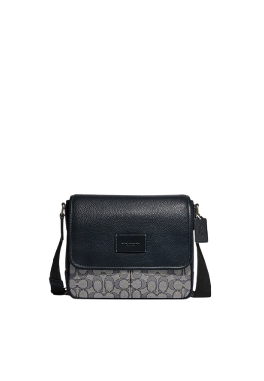 Coach Sprint CE534 Map Bag With Signature Jacquard In Navy Midnight
