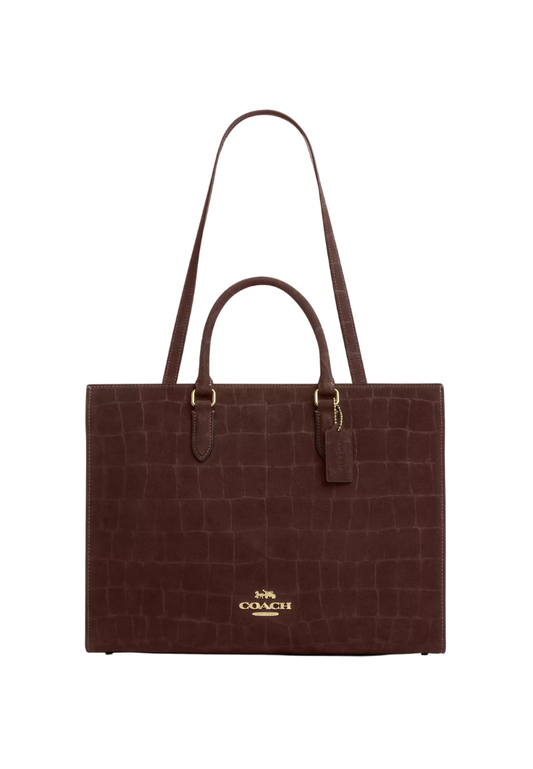 ( PREORDER ) Coach Maggie Tote Bag In Gold Mapple CCC72