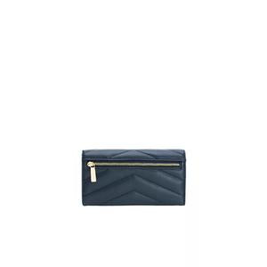 Michael Kors Jet Set Travel Soft Quilted Leather Large Trifold Wallet In Navy 35R4GTVF9V